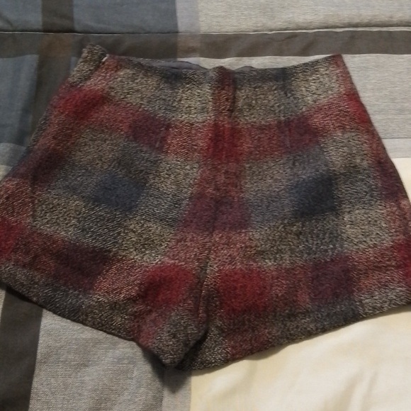 A6 Free People 0 plaid cotton skort NWOT - Picture 5 of 9